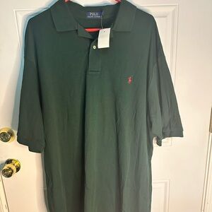 Polo Ralph Lauren Mens Polo Shirt Green Big & Tall 2XLT NWT Short Sleeve